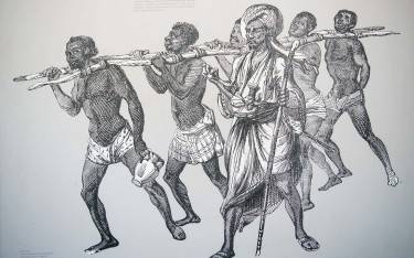 Display at the East African Slave Trade Exhibit at the Old Slave Market