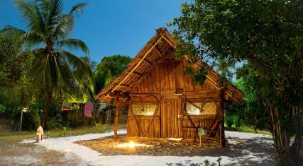 Resort bungalow on the beach