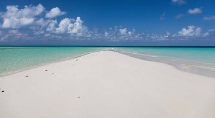 White sandy beach
