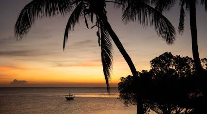 Sunset over the ocean