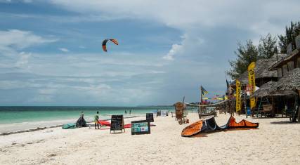 Activity centers on the beach