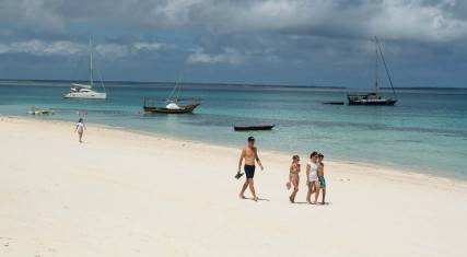 People walking on the beach