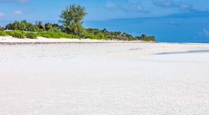 White sandy beach