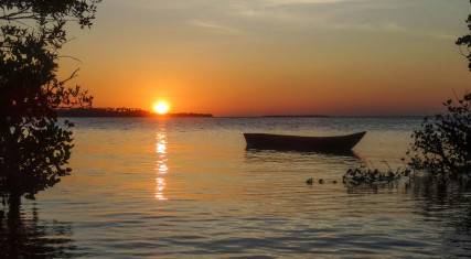 Sunset over the ocean