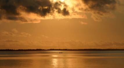 Ocean view at sunrise
