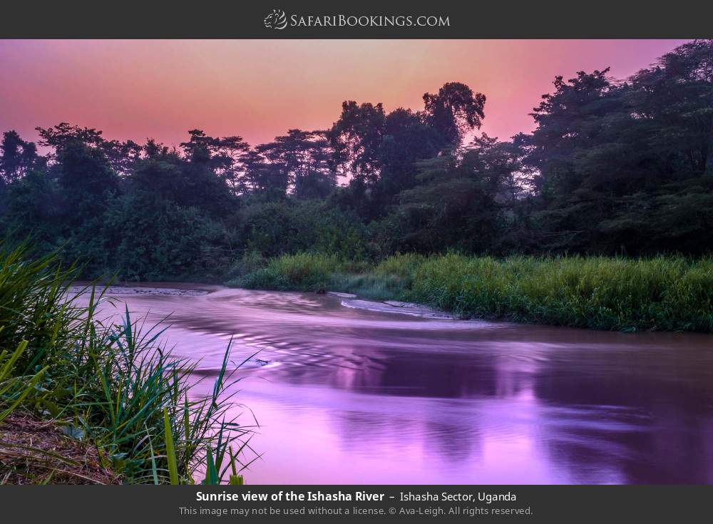 Sunrise view of the Ishasha River in Ishasha Sector, Uganda