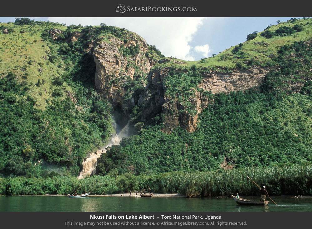 Nkusi Falls on Lake Albert can be visited from Toro National Park in Toro National Park, Uganda
