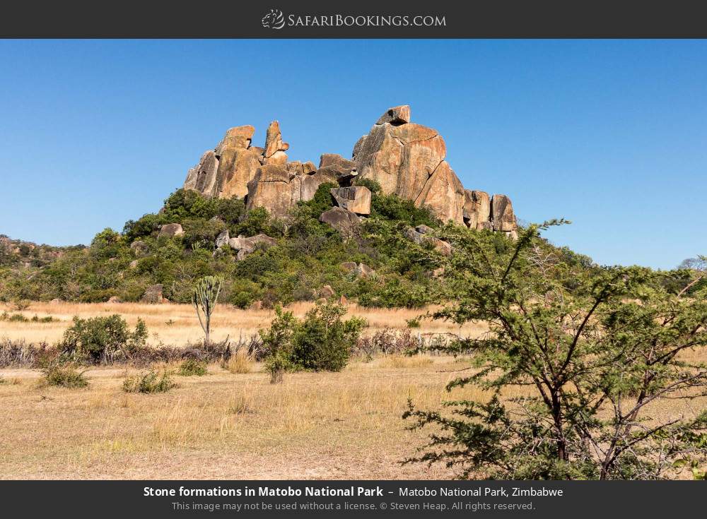 Stone formations in Matobo NP in Matobo National Park, Zimbabwe
