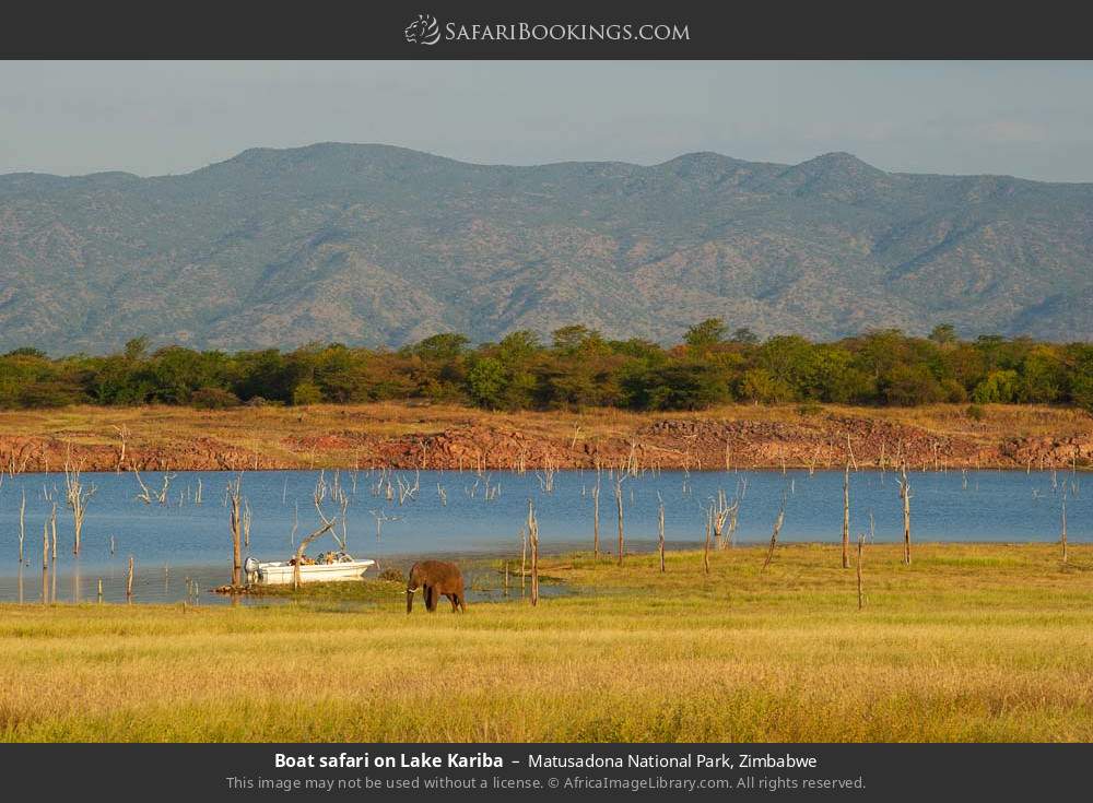 Boat safari on Lake Kariba in Matusadona National Park, Zimbabwe