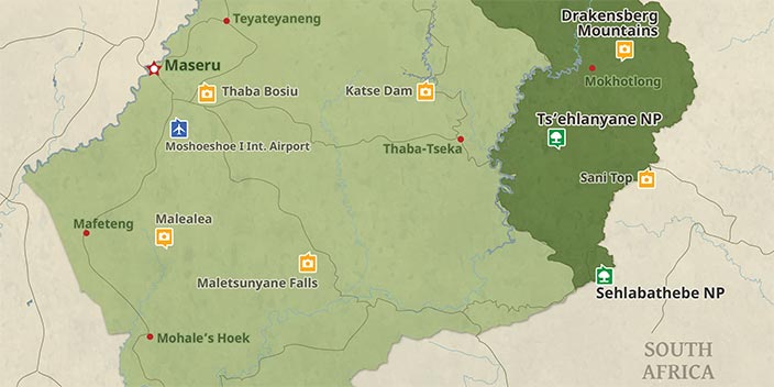 Map of Lesotho