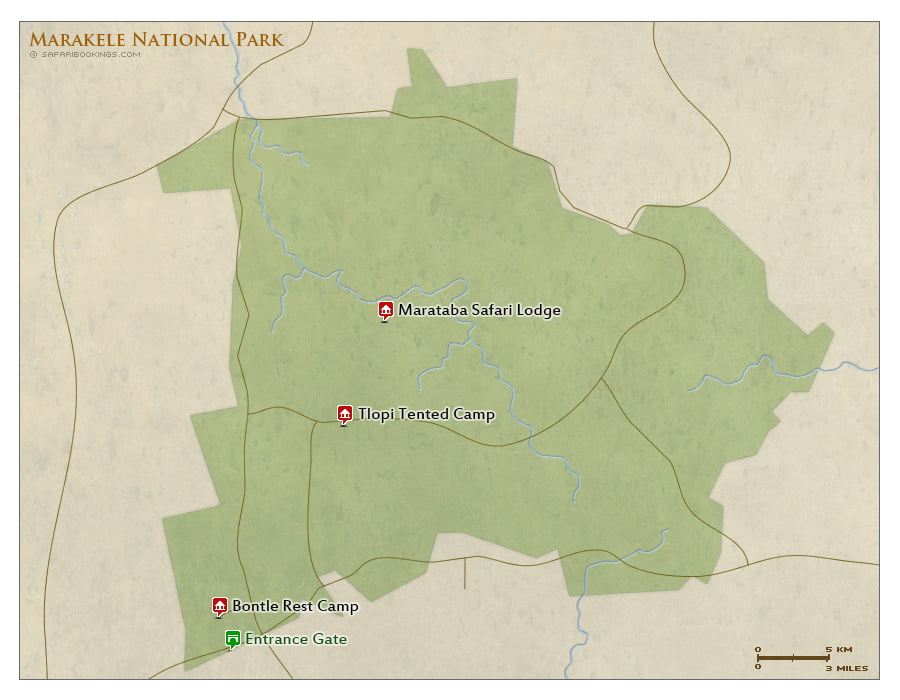 Detailed Map of Marakele National Park