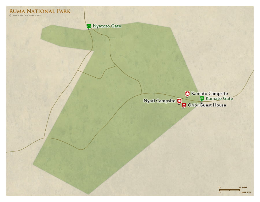 Detailed Map of Ruma National Park