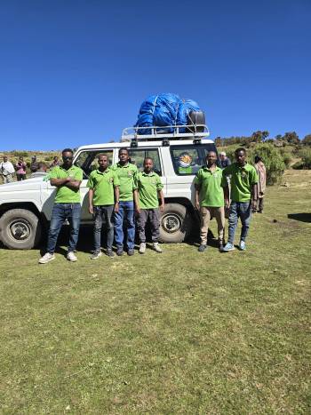 Team of Ethio Wildlife Tours at Chenek Camp 
