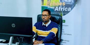 Echoes From Africa Travel Expert in the office