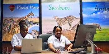 Lucy (Left) & Monicah (Right)  in Nairobi Office